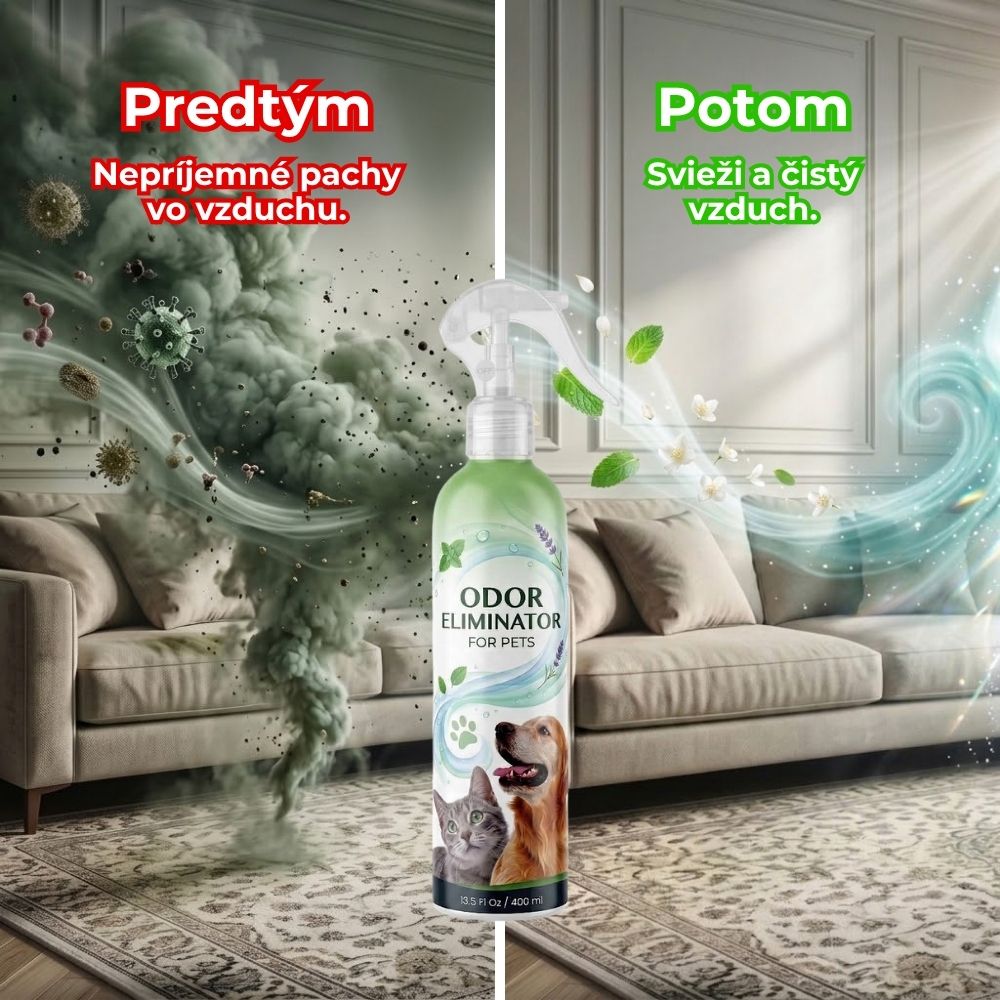 OdorPet – Rýchly odstraňovač pachov po zvieratách