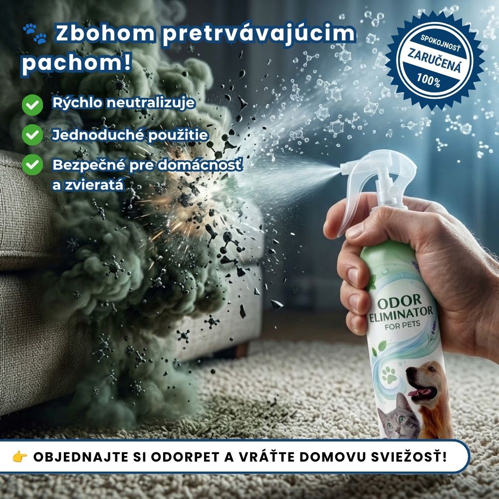 OdorPet – Rýchly odstraňovač pachov po zvieratách